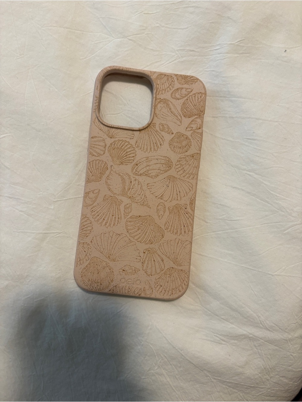 iPhone 13 Pro Max Pela Seashell Embossed Beige Phone Case - Never Used